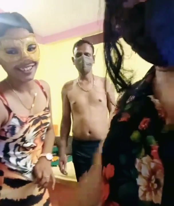 Sexy slim girl showing her boobs