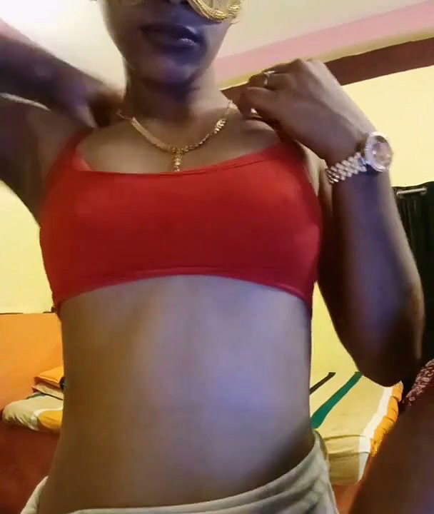 Sexy slim girl showing her boobs
