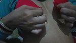 Aunty take out red bra show her juices boobs
