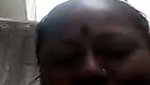 Mature aunty showing her huge boobs in video call