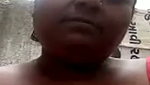 Mature aunty showing her huge boobs in video call