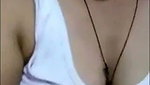 Girl showing her sexy boobs in video call