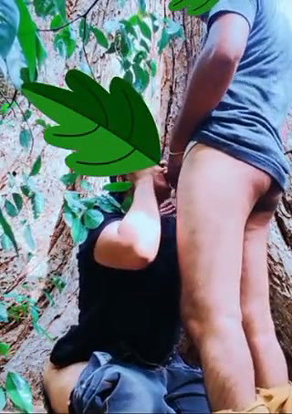 Hot couple outdoor fucking Blowjob