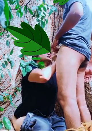 Hot couple outdoor fucking Blowjob