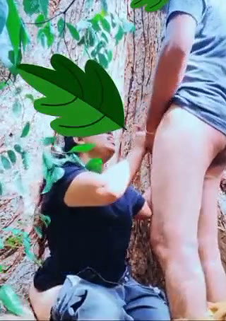 Hot couple outdoor fucking Blowjob