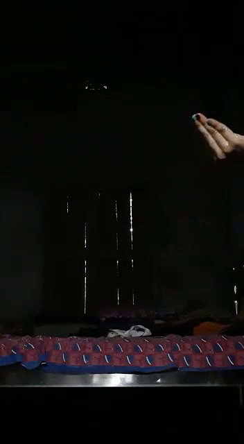Village girl undress show her nude body applying oil