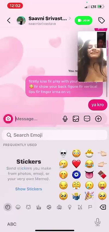 Hot beautiful girl showing in vc