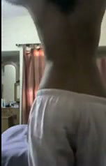 Sexy slim girl undress show her nude dress
