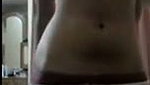 Sexy slim girl undress show her nude dress