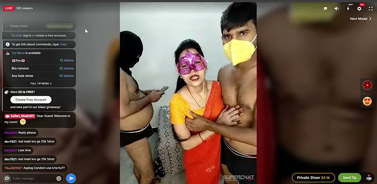 Indian bhabhi01 Stripchat Model Threesome Show