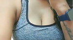 Lavanya janu aunty in gym wear undress in bathroom