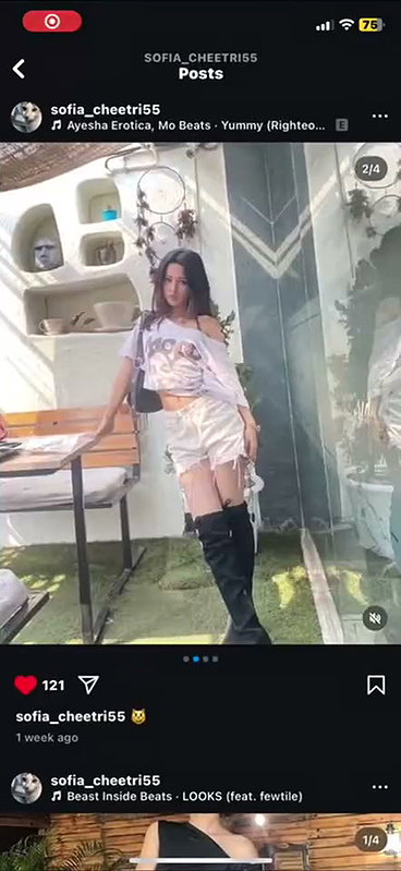 insta girl boob