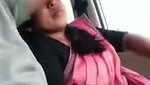 Mature aunty sucking dick on runing car