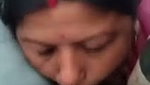 Mature aunty sucking dick on runing car