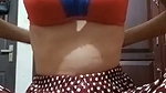 Sexy beautiful girl show her sweet boob