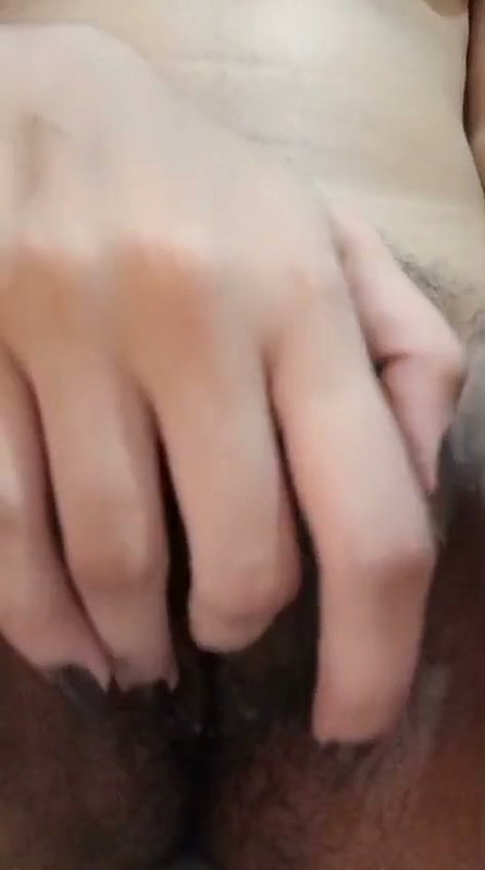 Hairly pussy is fingering hard