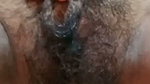 Hairly pussy is fingering hard