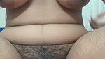 Sexy beautiful girl showing her hairly pussy