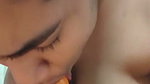Hot girl showing her nude body and sucking carrot