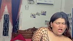 Sexy fatty bhabhi showing  using pink dilo