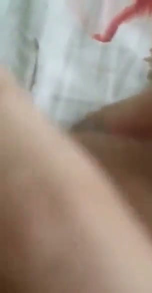 Girl rubbing her pussy  pressing nipple