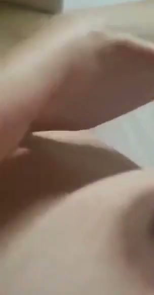Girl rubbing her pussy  pressing nipple
