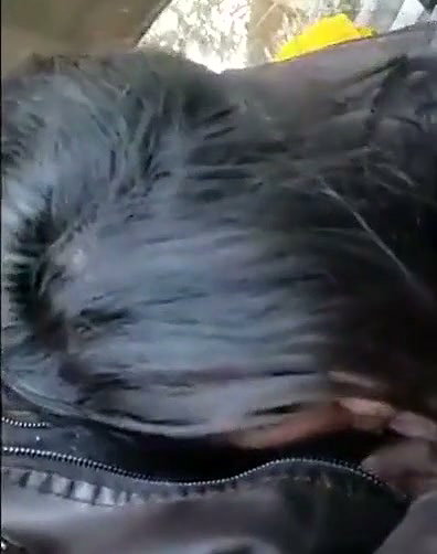 Valentine day girl give Blowjob to his bf inside car