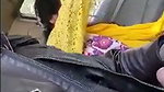 Valentine day girl give Blowjob to his bf inside car
