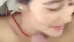 Hot beautiful bhabhi sucking dick