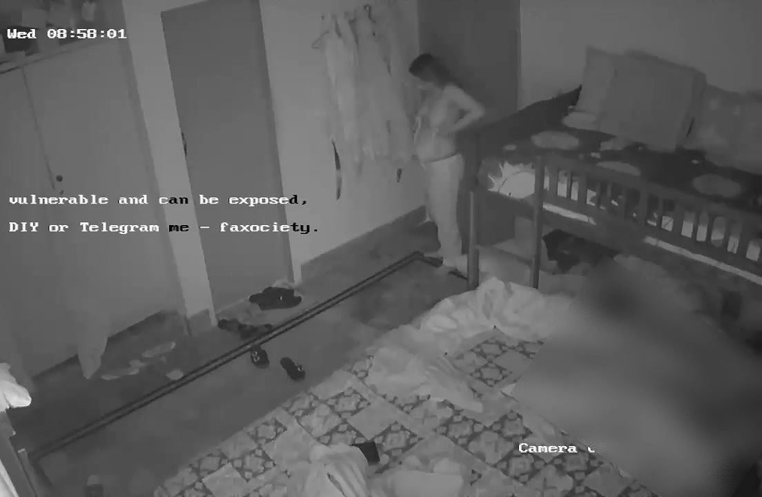 Aunty Changing dress infront of husband friend sleeping