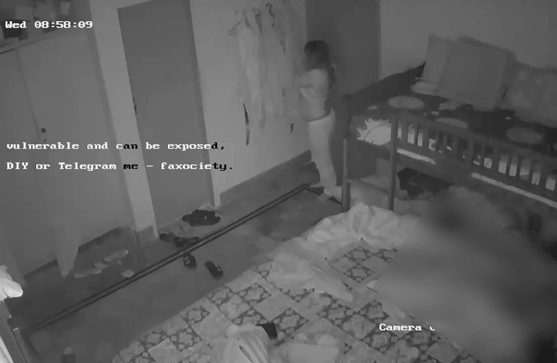 Aunty Changing dress infront of husband friend sleeping