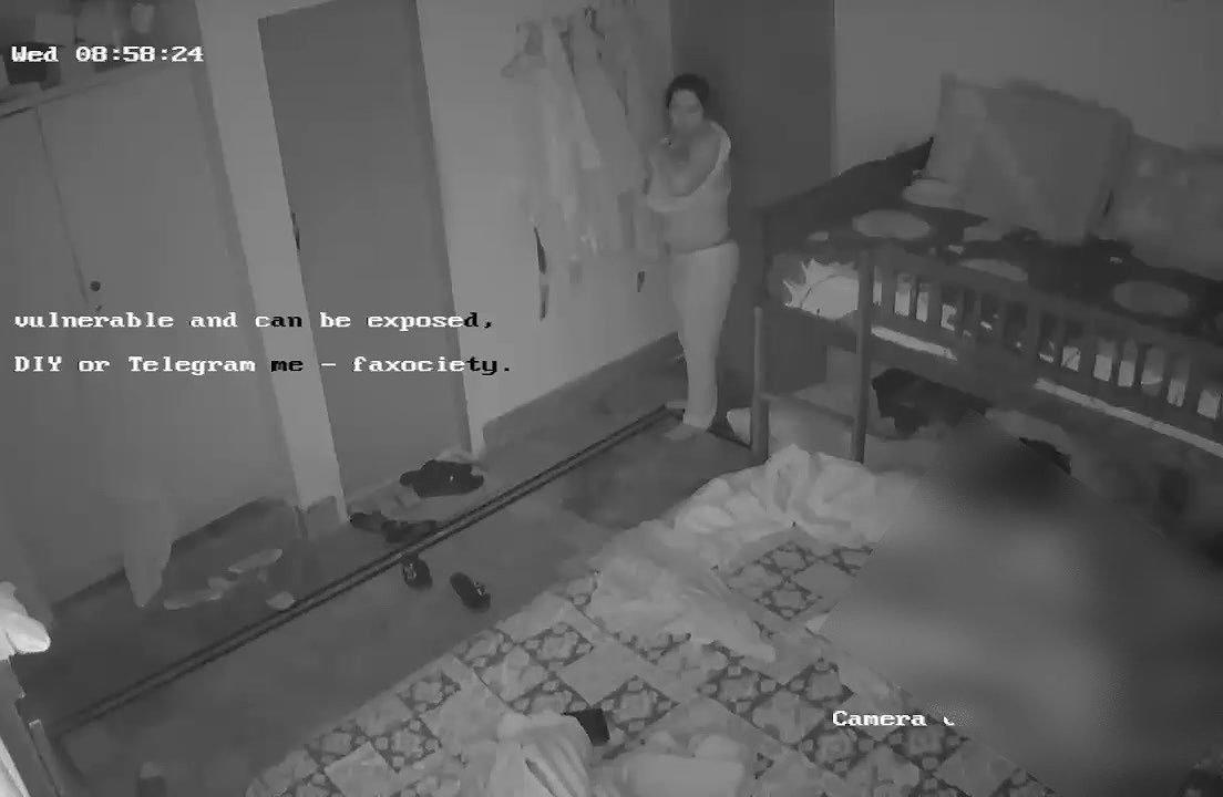 Aunty Changing dress infront of husband friend sleeping