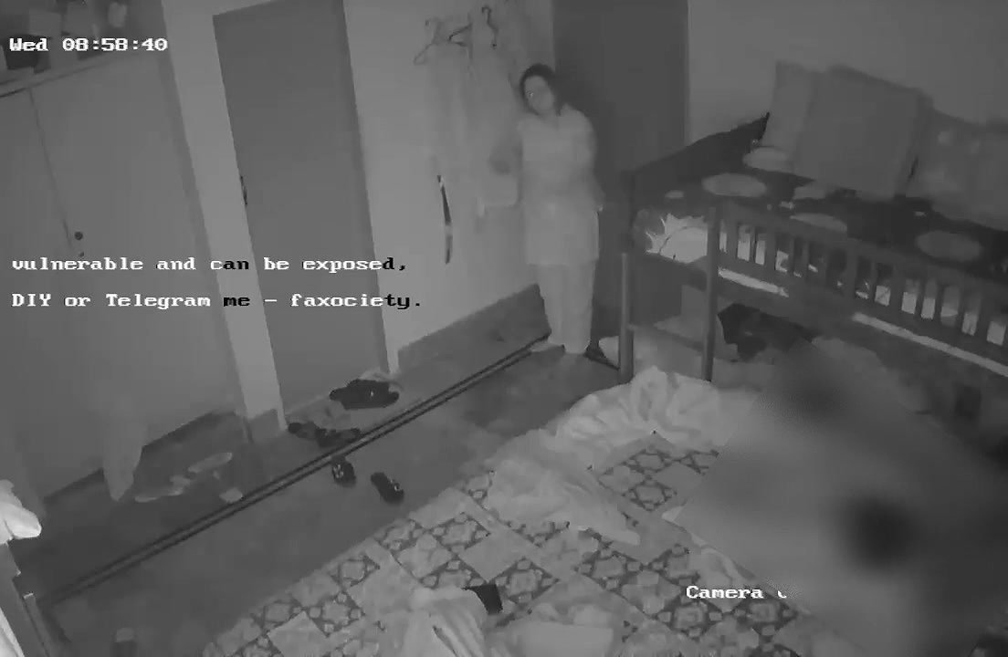 Aunty Changing dress infront of husband friend sleeping