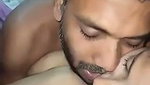Chubby north Indian wife boobs sucked   fucked by lucky hubby