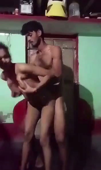 Slim desi village girl standing doggy style fuck with bf