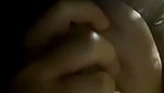 Thick babe sucking her big boobs