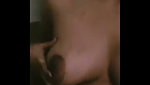 Thick babe sucking her big boobs