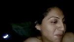 Wife sucking husband dick at night