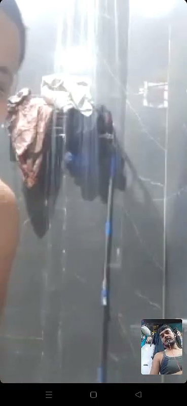 Payal bathing  show on video call