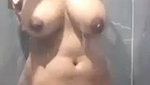 Payal bathing  show on video call