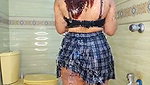 Indian girl bathing  show her ass