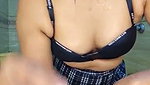 Indian girl bathing  show her ass