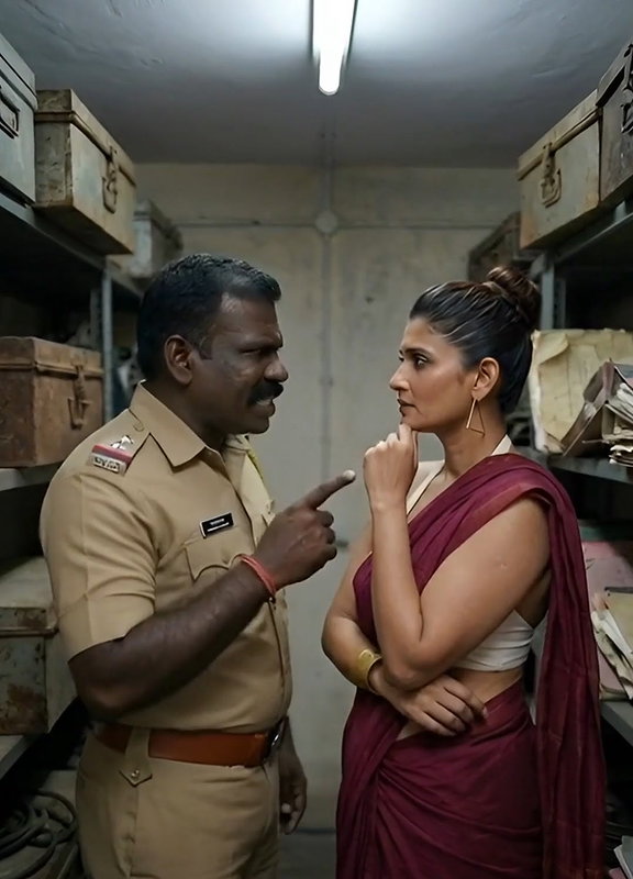 Two policeman fuck aunty in police station