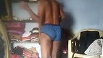 After bath aunty wearing her cloth
