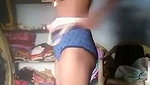 After bath aunty wearing her cloth