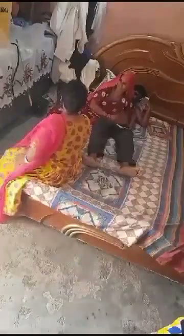 Two aunty enjoying with lover