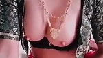 Hot shemale show her boobs and dick