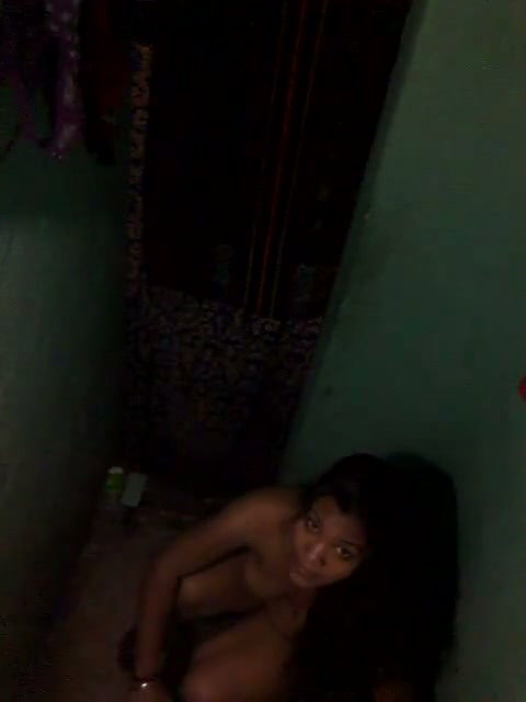 Sexy girl undress and talking bath