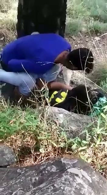 Couple caught  run away