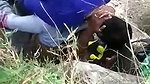 Couple caught  run away